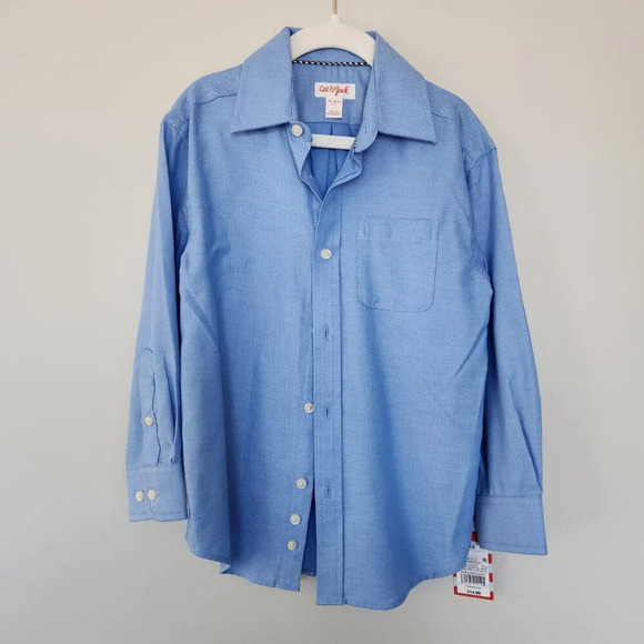 Cat and Jack 2 Piece Set Size 4 Dress Pants & Button Down Dress Shirt Black Blue - Picture 2 of 8